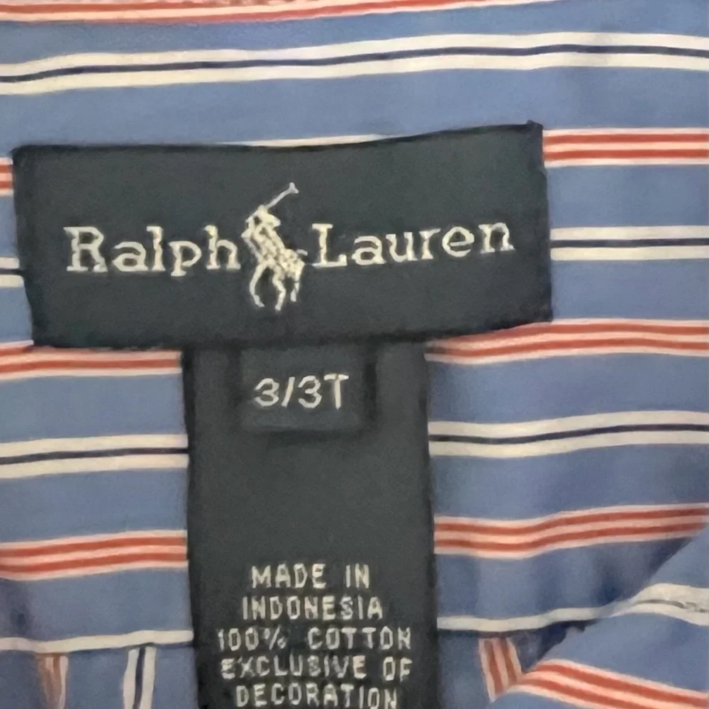 Ralph Lauren boys 3T long sleeve blue button down shirt